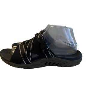 Skechers Reggae Slide Thru Navy Blue Comfort Support Slides Sandals SZ 8